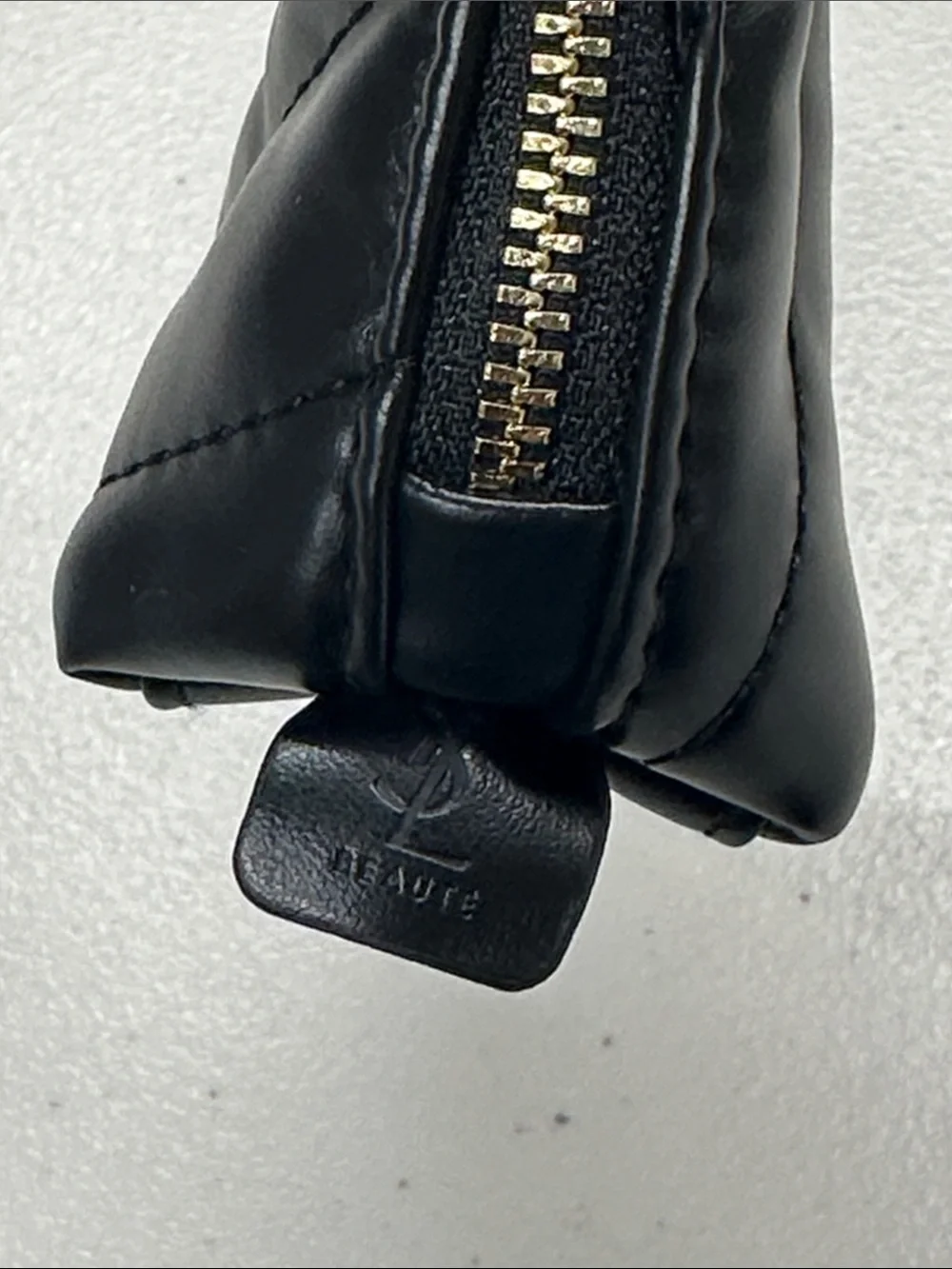 Yves Saint Laurent Beauty Black Quilted Cosmetic Pouch 8.6x5x2
